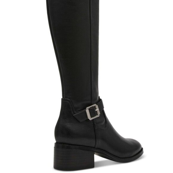 DV by Dolce Vita Shoes - DV by Dolce Vita Womens Elyse Over Knee Buckle Block Heel Boot Size 8.5 - F55